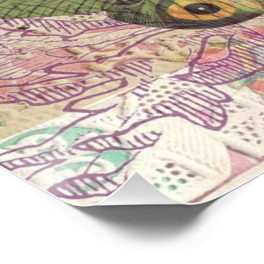 Fox Wildlife  Dierenillustratie Perfect Poster (Hoek)