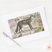 Fox Wildlife  Dierenillustratie Rechthoekige Sticker (Envelop)