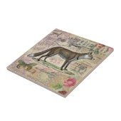 Fox Wildlife  Dierenillustratie Tegeltje (Zijkant)