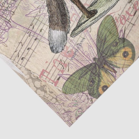 Fox Wildlife  Dierenillustratie Tissuepapier (Detail)