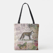 Fox Wildlife  Dierenillustratie Tote Bag (Achterkant)