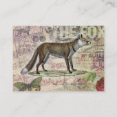 Fox Wildlife  Dierenillustratie Visitekaartje (Achterkant)