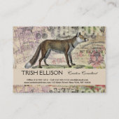 Fox Wildlife  Dierenillustratie Visitekaartje (Voorkant)