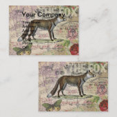 Fox Wildlife  Dierenillustratie Visitekaartje (Voorkant / Achterkant)