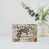 Fox Wildlife  Dierenillustratie Visitekaartje (Staand voorkant)