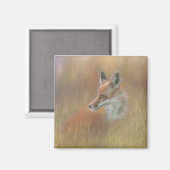 Fox wildlife magnet. magneet (Voorkant / Achterkant)
