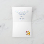 Fox Winter Baby shower Bedankt kaart (Binnen)