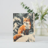 Fox Winter  Briefkaart (Staand voorkant)