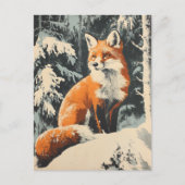 Fox Winter Briefkaart (Voorkant)