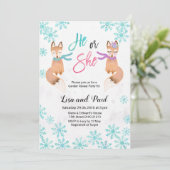 Fox Winter gender onthullingen Kaart (Staand voorkant)