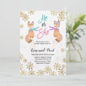 Fox Winter Gold onthult uitnodiging (Staand voorkant)