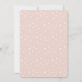 Fox Winter Onederland Roze 1e verjaardag uitnodigi Kaart (Achterkant)