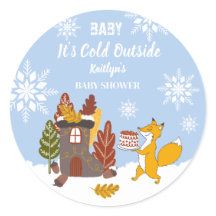 Fox Winter Snowflakes Baby shower cadeau