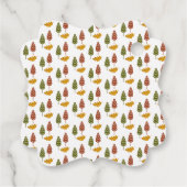 Fox Winter Snowflakes Baby shower Gift Bedankjes Labels (Achterkant)