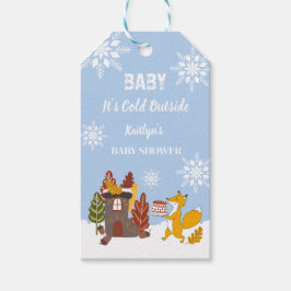 Fox Winter Snowflakes Baby shower Gift Cadeaulabel