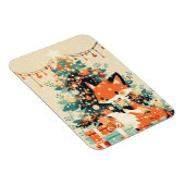 Fox with Christmas Tree and Gifts Magneet (Rechterzijde)