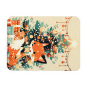Fox with Christmas Tree and Gifts Magneet (Horizontaal)