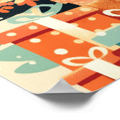 Fox with Christmas Tree and Gifts Poster (Hoek)