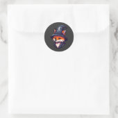 Fox Wizard - Magische fantasie Ronde Sticker (Tas)