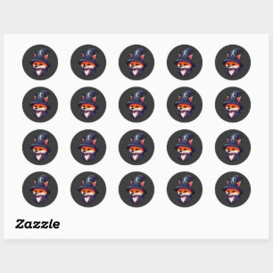 Fox Wizard - Magische fantasie Ronde Sticker