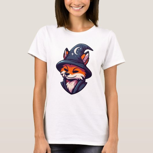 Fox Wizard - Magische fantasie T-shirt (Voorkant)