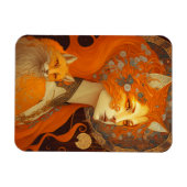 Fox Woman Fantasy Art Magneet (Horizontaal)