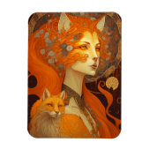 Fox Woman Fantasy Art Magneet (Verticaal)