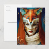 Fox Woman Surreal Fantasy Art Briefkaart (Voorkant / Achterkant)