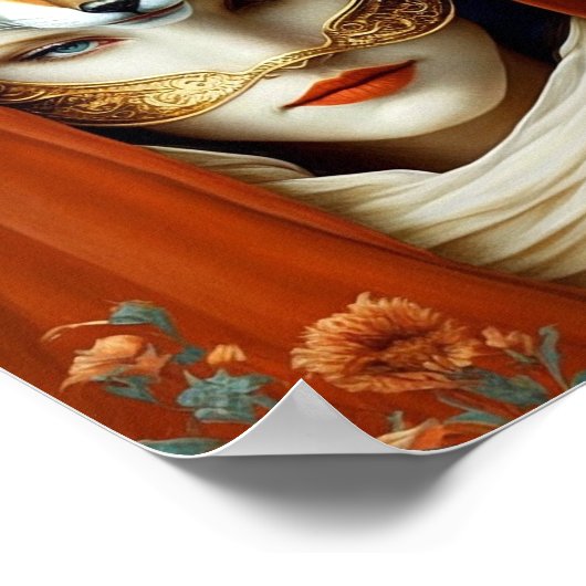 Fox Woman Surreal Fantasy Art Poster (Hoek)