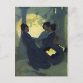 Fox women Kitsune in menselijke vorm door Bertha L Briefkaart (Voorkant)