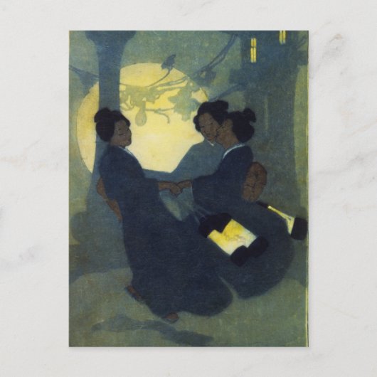 Fox women Kitsune in menselijke vorm door Bertha L Briefkaart (Voorkant)