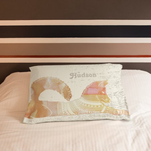 Fox Wood Texture van de Zaal van de jongen Kussensloop