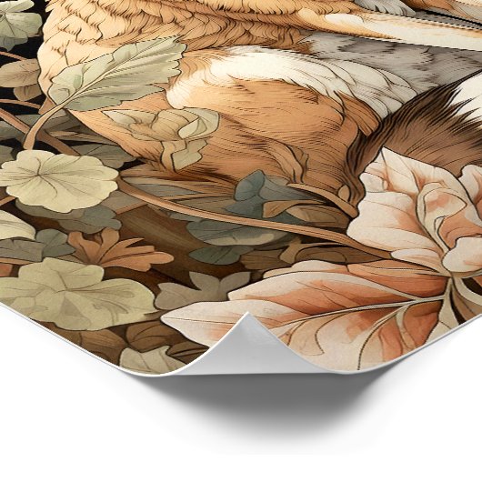 Fox Woodland Animal Art Poster (Hoek)