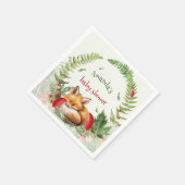 Fox Woodland Animal baby shower Servet (Hoek)