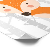 Fox Woodland Animal Nursery Wall Art Print (Hoek)