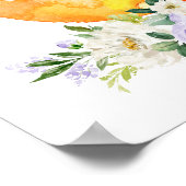 Fox, Woodland Animals, Boho, Purple Flowers Poster (Hoek)