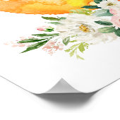 Fox, Woodland Animals, Boho, Roze Bloemen Poster (Hoek)