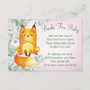 Fox Woodland Baby shower Book Kaart brengt boek me
