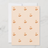Fox, Woodland Baby shower Invitation Kaart (Achterkant)