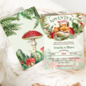 Fox Woodland Baby shower Kaart