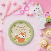 Fox Woodland Baby shower Paper Party Borden Papieren Bordje (Feest)