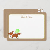Fox Woodland Birch Tree Baby shower Bedankt (Voorkant / Achterkant)