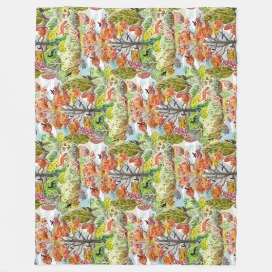 Fox Woodland Cabincore Deken Horizontaal (Voorkant)