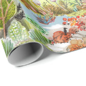 Fox Woodland Cabincore inpakpapier (Rol Hoek)