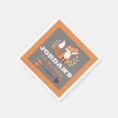 Fox Woodland Forest Critters Boho Kids Birthday Servet (Hoek)
