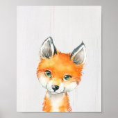 Fox Woodland Nursery Kunstprint Poster (Voorkant)