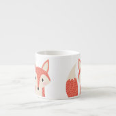 Fox woodland wild dier rood oranje slimme vos espresso kop (Voorkant)