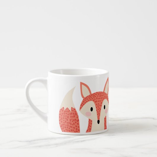 Fox woodland wild dier rood oranje slimme vos espresso kop (Links)