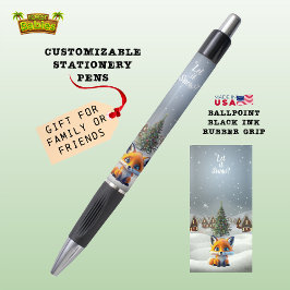 Fox Woodland Wildlife Animal Let it Snow Xmas 🦊 Pen