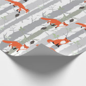 Fox wrapping Paper. Cadeaupapier (Hoek)